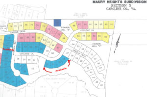 Lots available in Maury Heights as of November 2019
